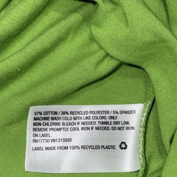 Wild Fable Green V-Neck Crop Top XXL Soft Stretch Cotton Blend Short Sleeve - Picture 5 of 6